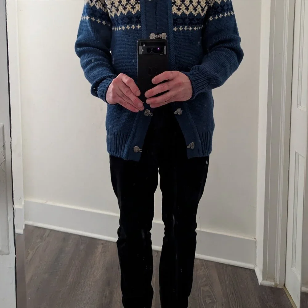 Nordstrikk A/S Vintage Norwegian Wool Snowflake Cardigan Sweater - Picture 11 of 11